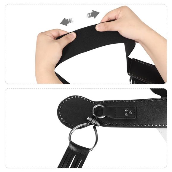 Women Leather Tassel Fringe Belt Gothic Tassel Waist Belt Western Punk Skirt🦑 - Picture 5 of 7